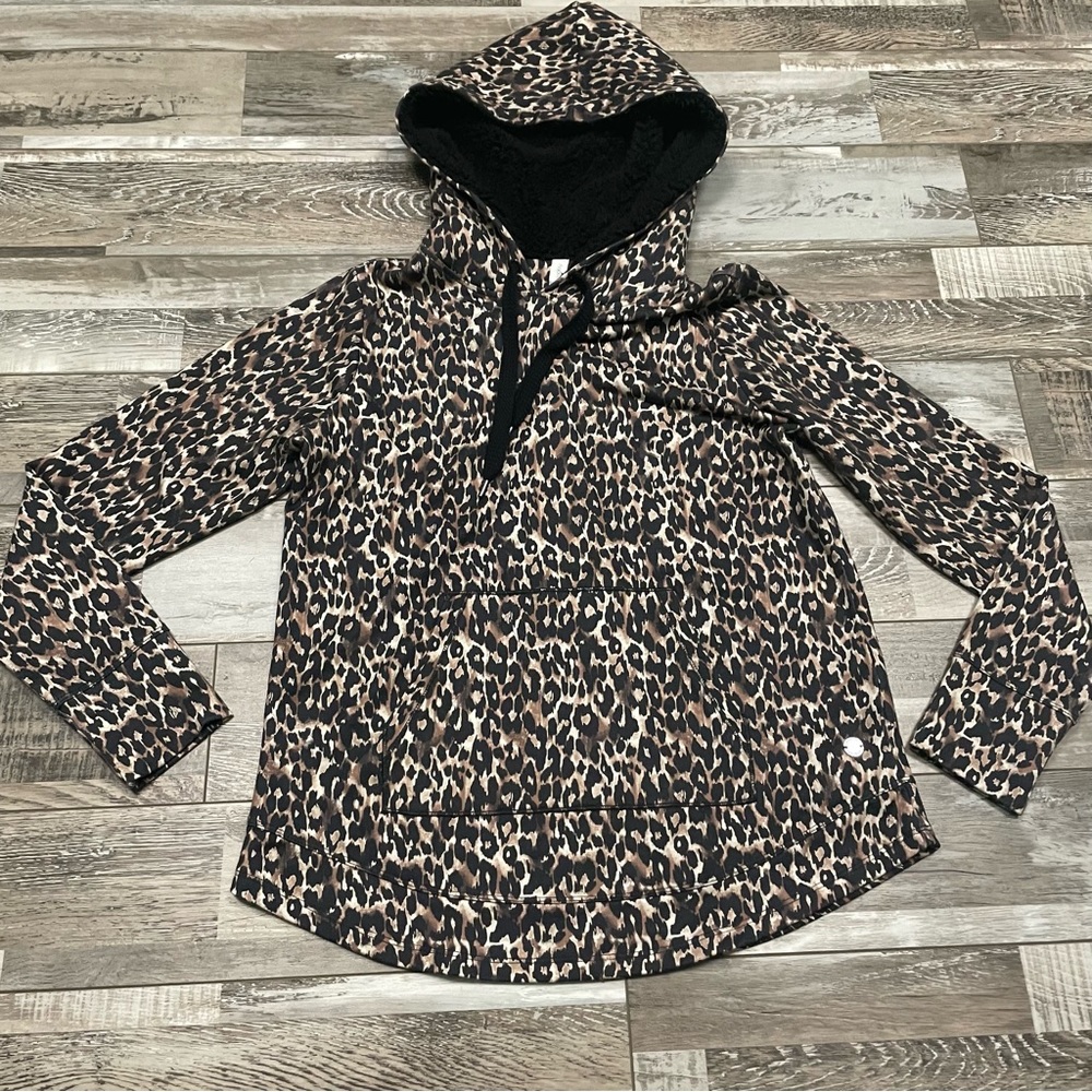 Ideology Hooded Pullover Animal Print Size Small